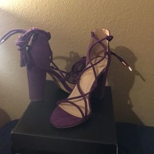 Purple Suede Heels